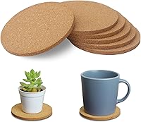Vista 8 de 3 posavasos de corcho para bebidas, juego de posavasos de 3.9 pulgadas para tazas y plantas