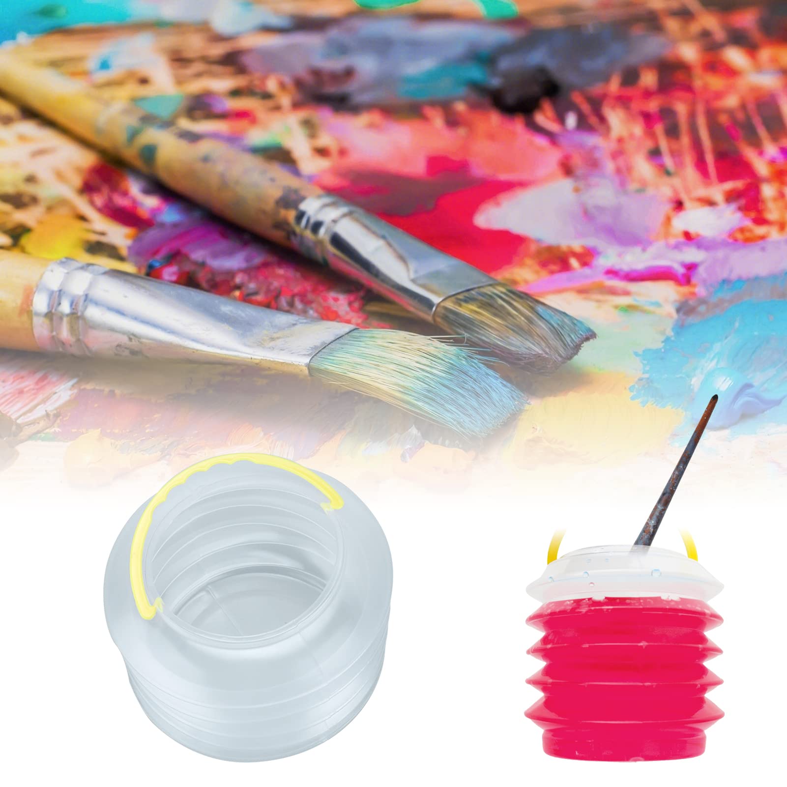 Bacino Lavaggio Pennelli 3-in-1 - Vasca Multiuso Per Artisti E Hobby Pittura - Foto 4