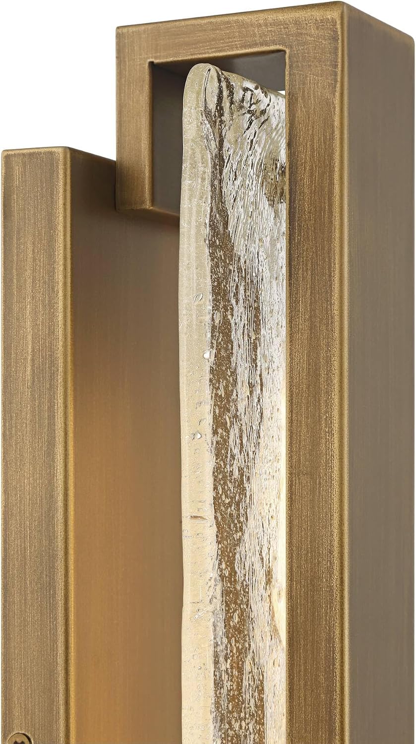 Possini Euro Design Possini Euro Cascadia 23 1/2" Wide Brass and Glass LED Bath Light