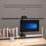 Lampa Biurkowa LED do Domowego Biura, 35,4-calowa Lampa Architektoniczna Dbająca o Oczy ze Zdalnym Ramieniem Obrotowym, Automatycznie Przyciemniana Lampa Biurkowa o Mocy 12 W do