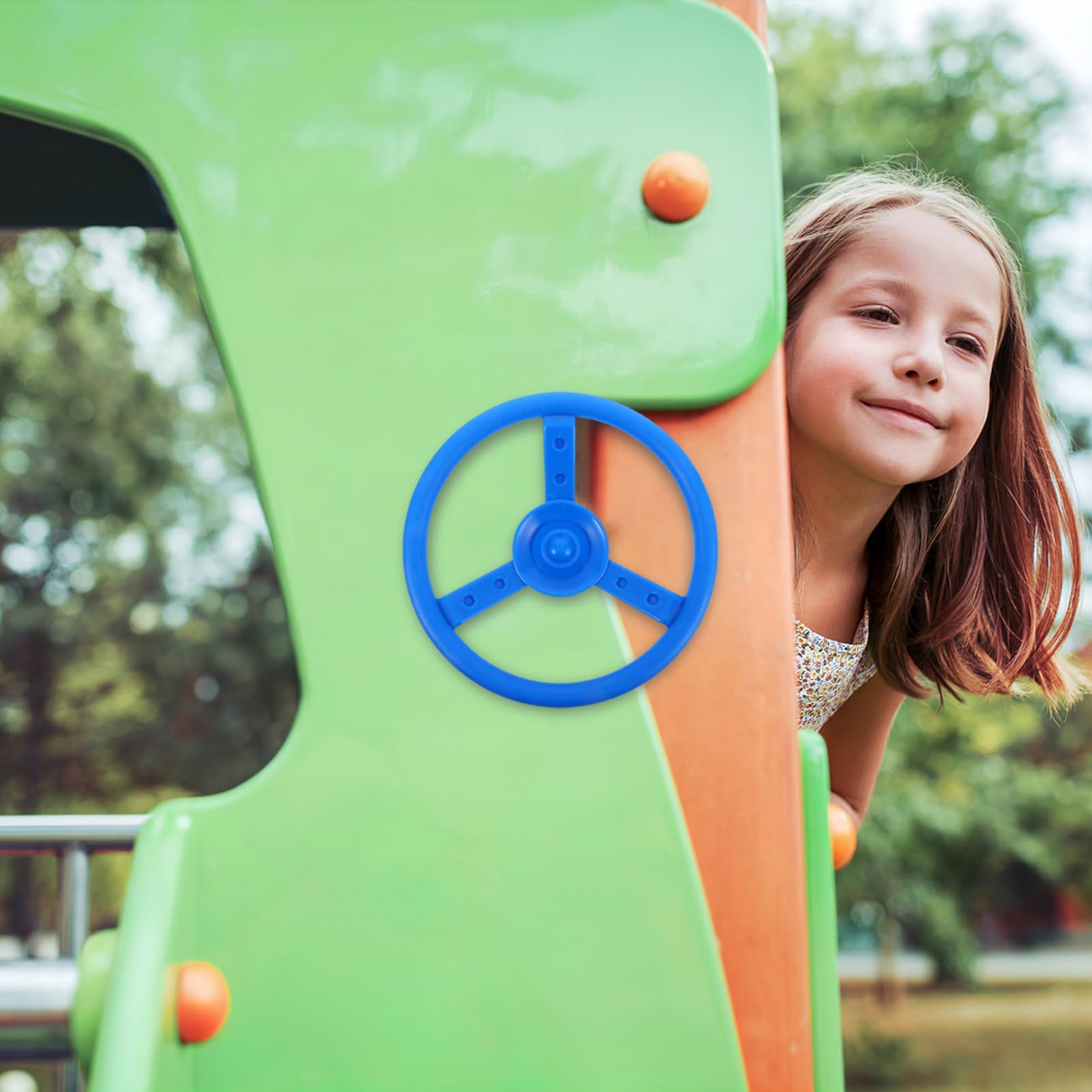 TOYANDONA Sturdy Swingset Steering Wheel Boys and Girls Plaything Easy Install Plastic Construction
