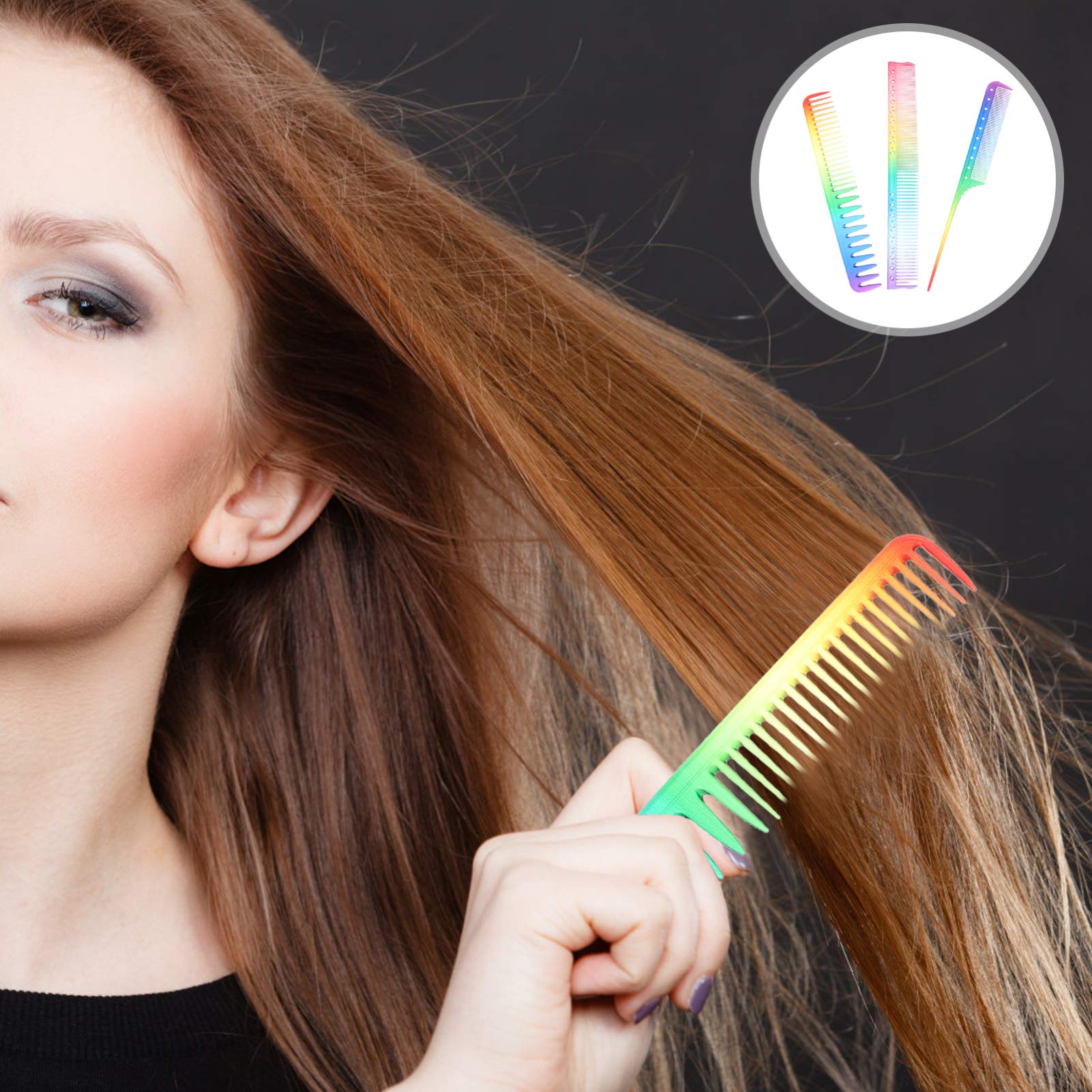 FRCOLOR 9stücke Teiliges Bunter Haarschneidekämme Antistatische Friseurwerkzeuge Für Salon Und Zuhause Sanft Entwirrende Stylingkämme Für Männer Und Frauen
