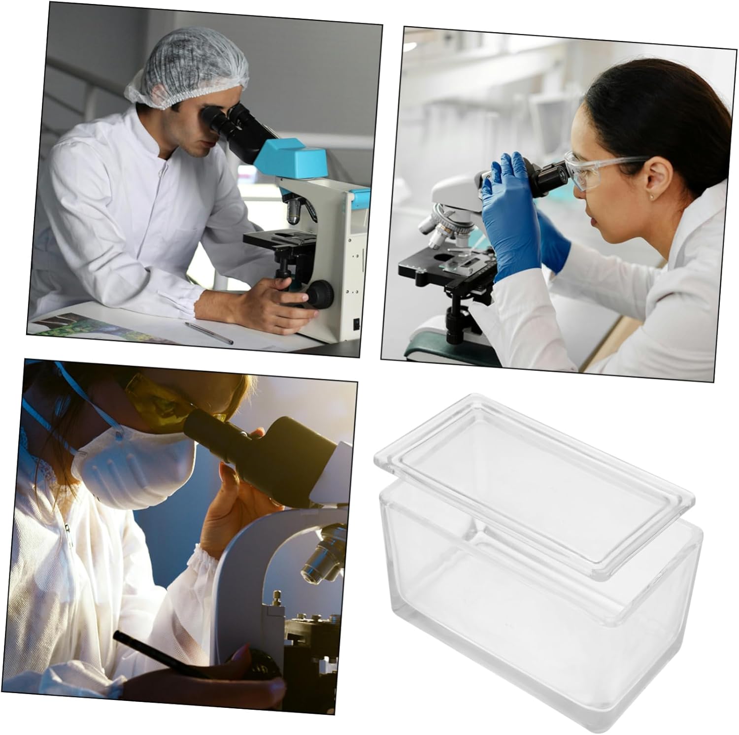 High Precision Glass Dyeing Jar for Microscope Slides Slide Capacity Transparent Staining Case for Laboratory Use Dual Orientation for Vertical Horizontal Applications Practical