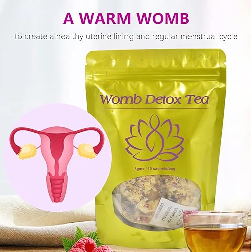 Miniatura 6 de Hiherbs - Té de fertilidad para desintoxicación del útero para mujeres para quedar embarazadas rápidamente, té de fibromas de hierbas, 10 bolsas de