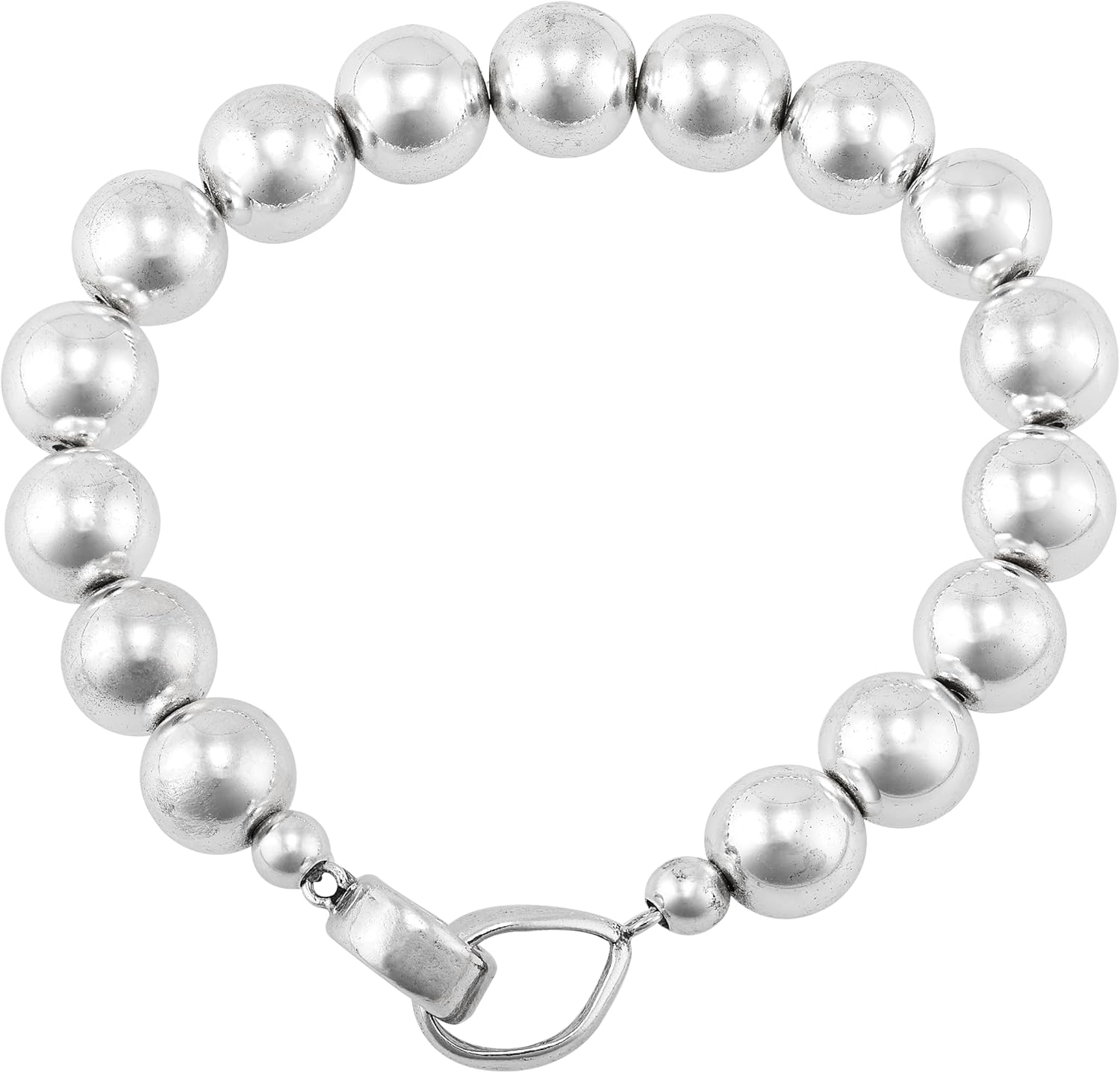 Silpada 'Great Destinations' Sterling Silver Hematite Beaded Stretch Bracelet, 7.5" (10mm) - Image 2