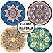 ENKORE Coasters Novelty Set In 6 Rainbow Colors With Translucent Holder - Kids Favorite, Weather Proof Outdoor Tabletop Protection For Table Made of Wood, Granite, Glass, Soapstone, Sandstone, Marble