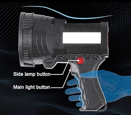 Miniatura 6 de BIGSUN Q953 - Linterna recargable 9600mAh de iones de litio linterna brillante LED foco de luz