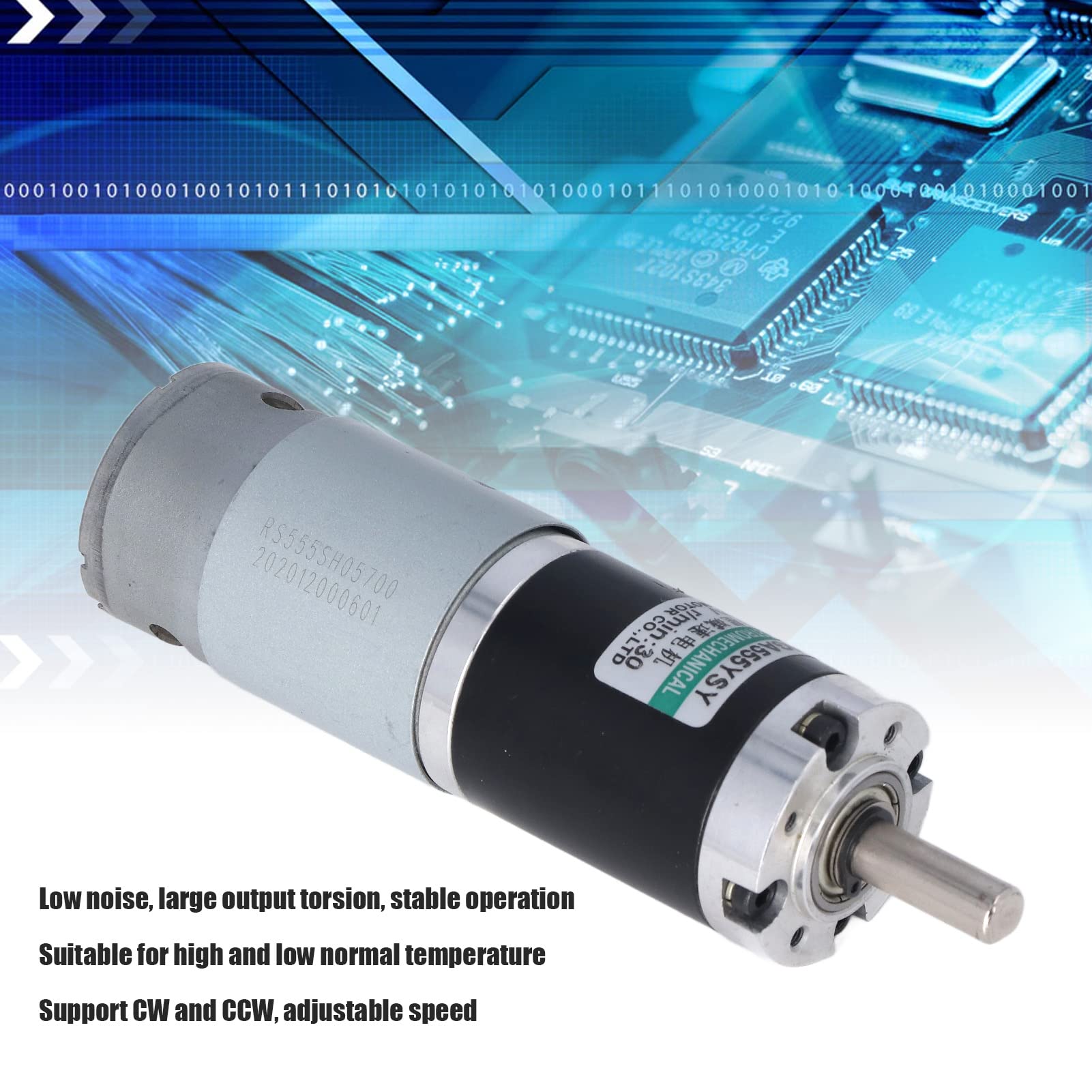 Cocoarm Motor de Engranaje Micro de 12 V CC Motor de Engranaje de Cobre 15 W 0,15 A Velocidad Ajustable CW CCW Baja Velocidad Alto par para Dispositivos Industriales Equipos de Robótica en 14 A 212