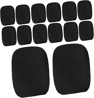 HOMSFOU 50piezas Funda De Esponja Para Micrófono De Solapa Color Negro Reducción De Ruido Para Micrófonos De Diadema y Grabación