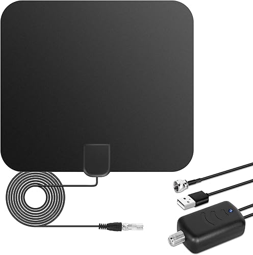 Antena de TV digital HD amplificada de largo alcance de más de 250 millas - Compatible con 1080p para VIZIO Tv modelo D48F-F0 - Amplificador de