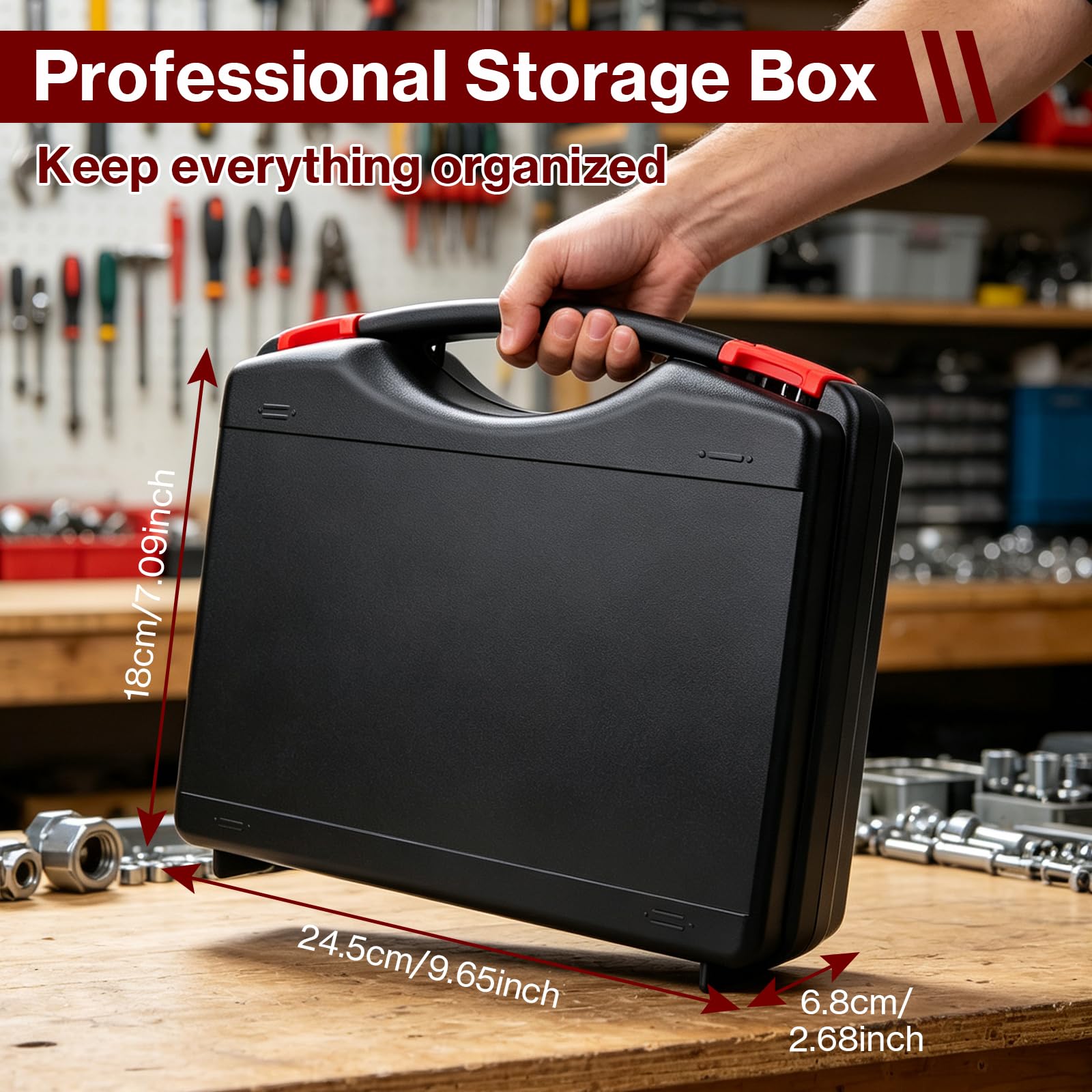 Preciva Équerre de Positionnement à 90° avec Coffret, Pince d'Angle en Alliage d'Aluminium et Acier Inoxydable pour Menuiserie, Bloc de Menuiserie Professionnel pour Cadres, Armoires, Tiroirs