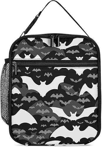 Grunge Gothic Bats Insulated Lunch Bag for Women Men Reusable Lunch Box Tote Bag for Work Travel
