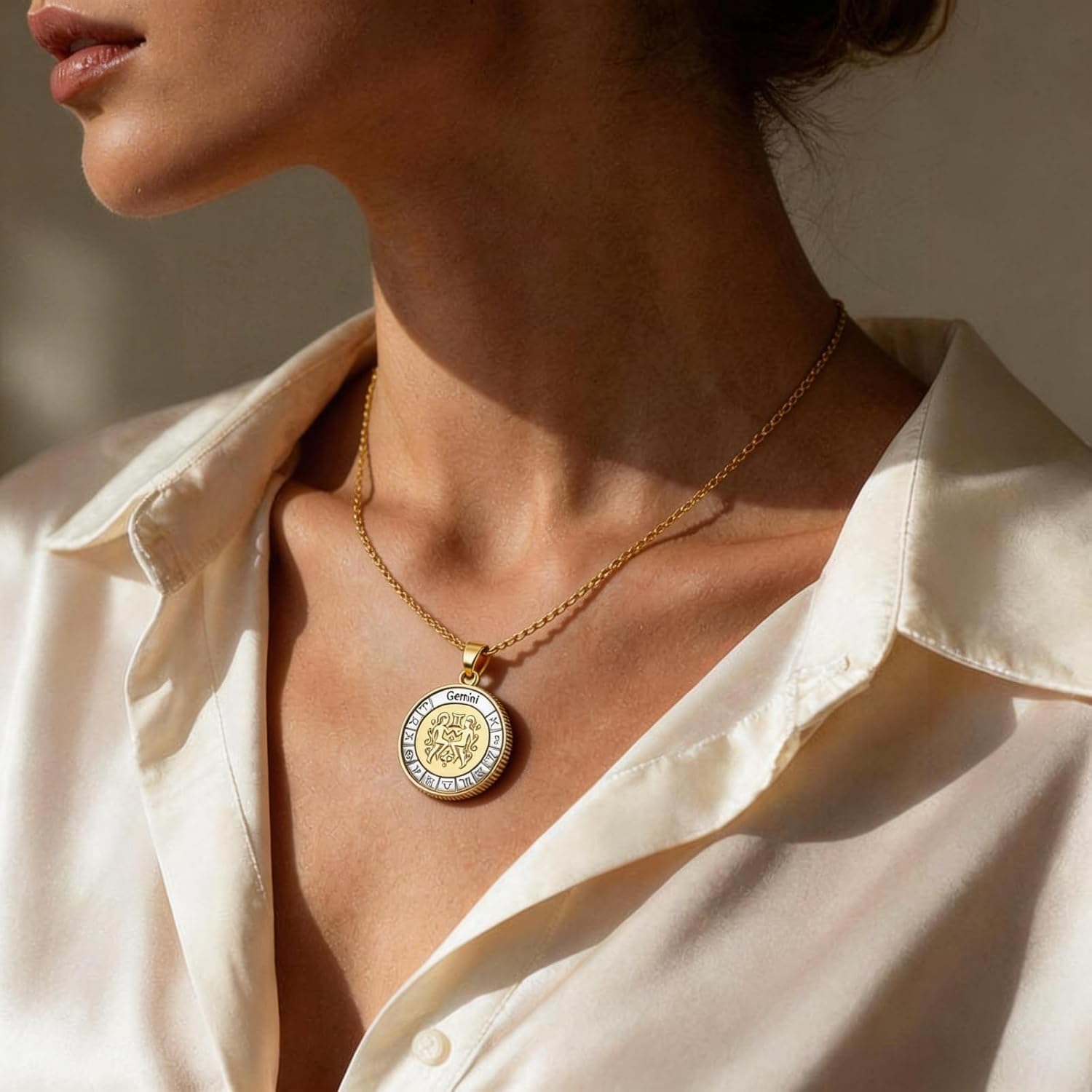 Zodiac Sign Necklace for Women Men, 18K Gold Plated Silver Plated Tarnish Free Zodiac Pendant Necklaces, Ready-To-Gift for Wife Husband Girlfriend Boyfriend Mom Daughter Birthday Christmas Valentine Anniversary