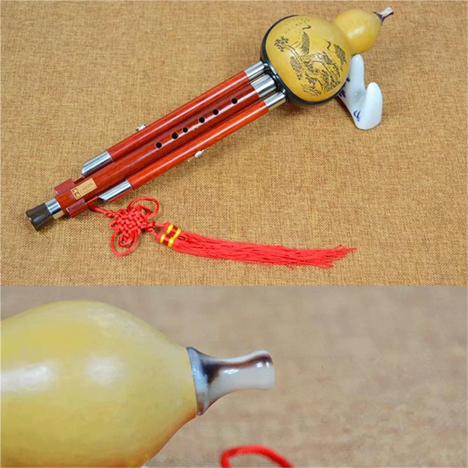 Instrumento De Flauta Hulusi Pipa De Ébano/palisandro Flauta Hulusi Profesional De Tres Tonos Flauta De Calabaza Flauta A Prueba De Golpes Hulusi(Rosewood,C)