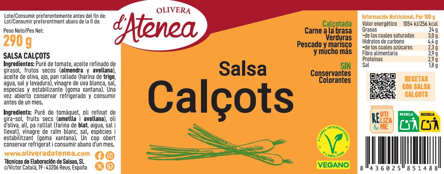 Pack 4u Salsa Calçots 290g Olivera d'Atenea