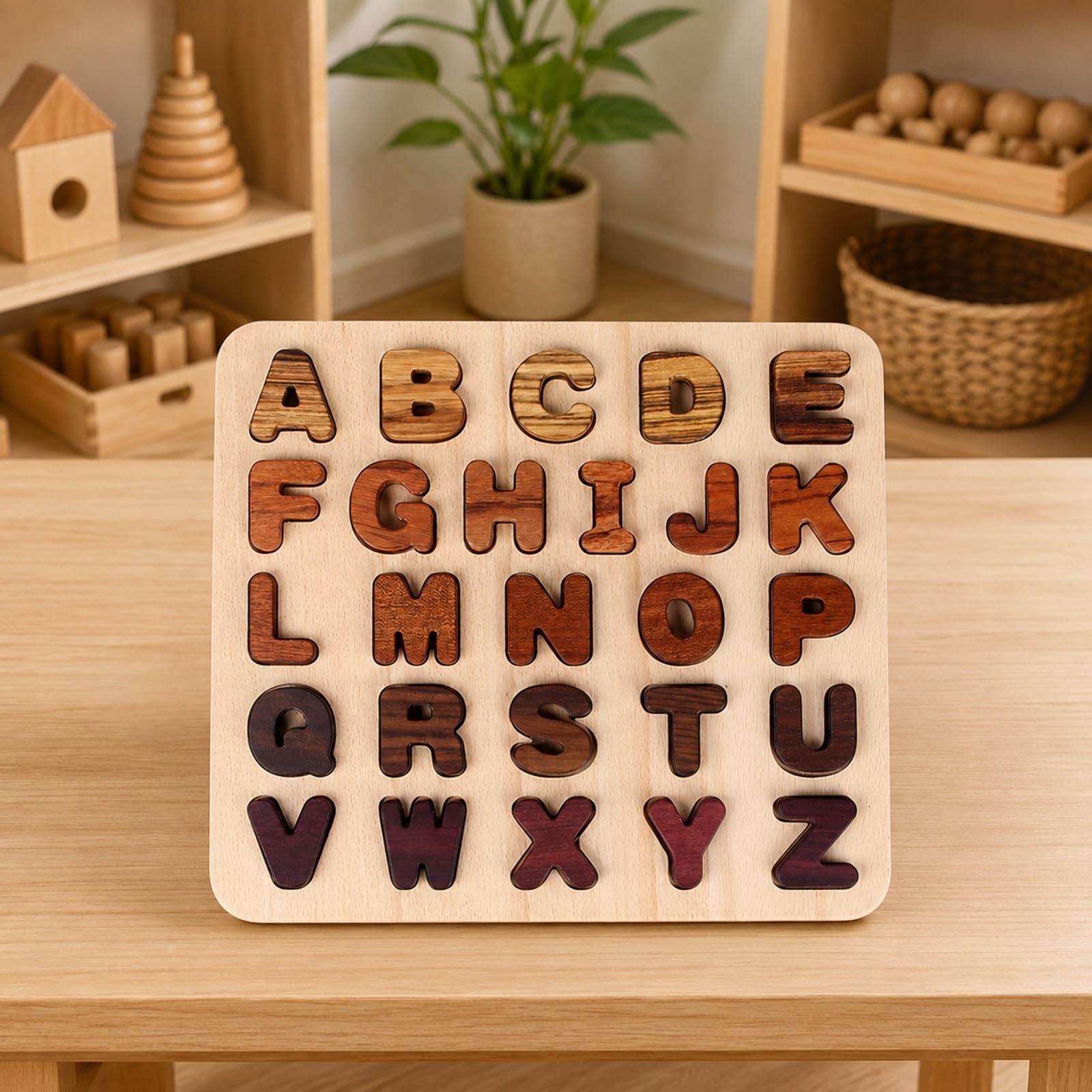 Harilla Puzzle a Incastro Educativo in Legno Senza Schermo Gioco di Abbinamento Manuale in Legno per Apprendimento Genitore-Figlio, Gioco, Stile B