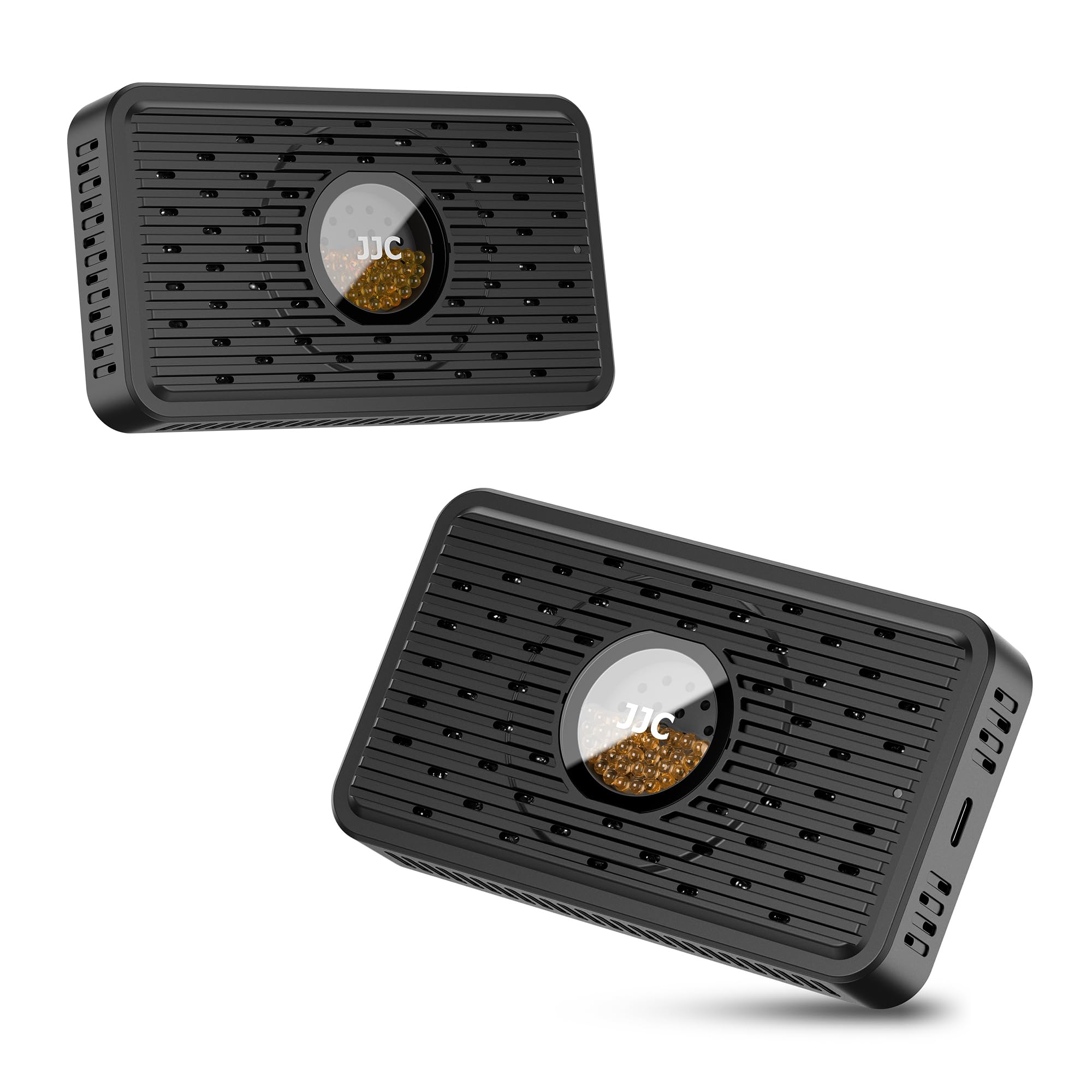 JJC Contenedor de gel de sílice reutilizable, gel de sílice portátil, absorbente de humedad con reactivación tipo C para cámaras electrónicas, cajas de herramientas y armario de secado, 2 unidades
