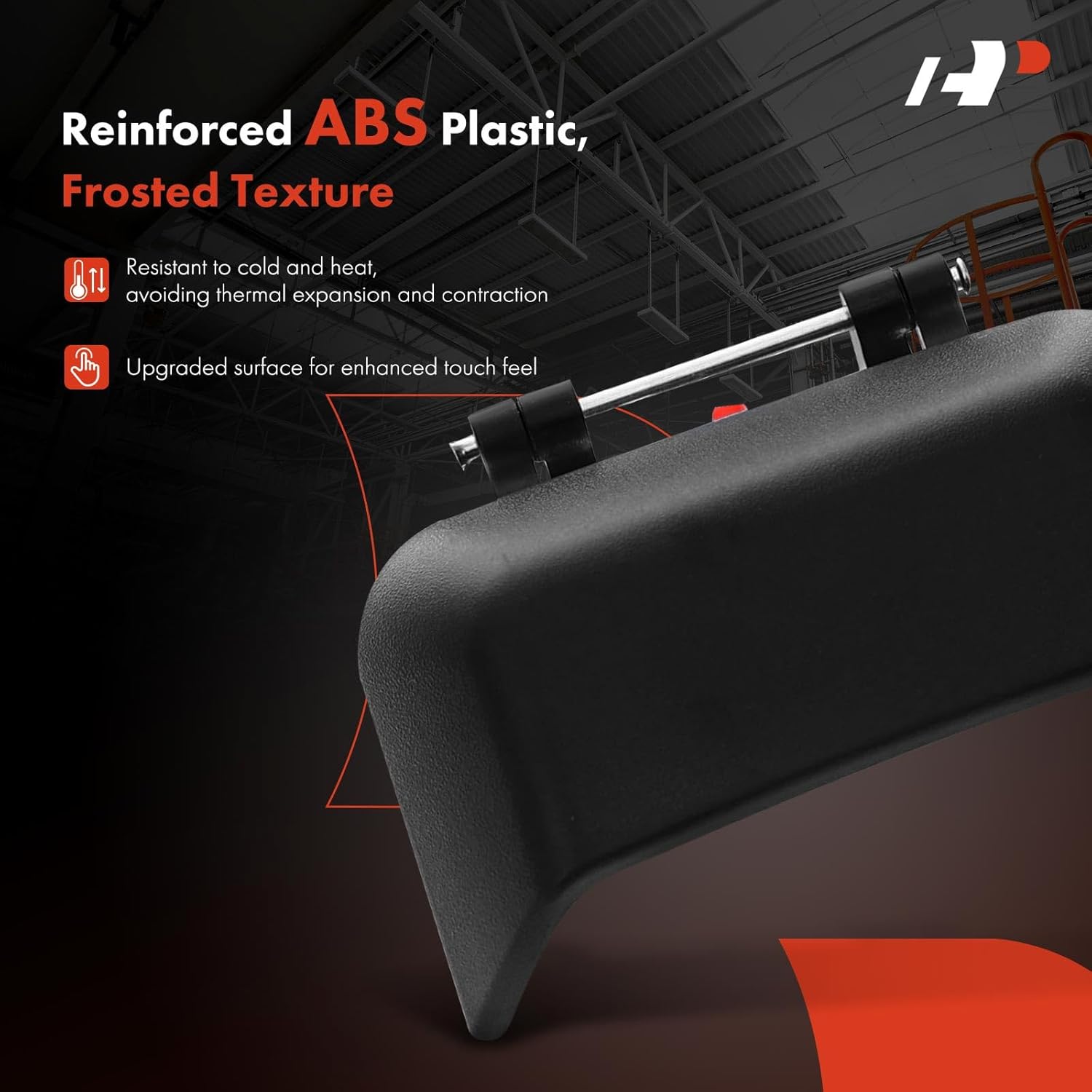 A-Premium Outside Exterior Door Handles Compatible with Jeep Compass 2007-2017, Textured Black, 2-PC Set, Rear Driver and Passenger Side