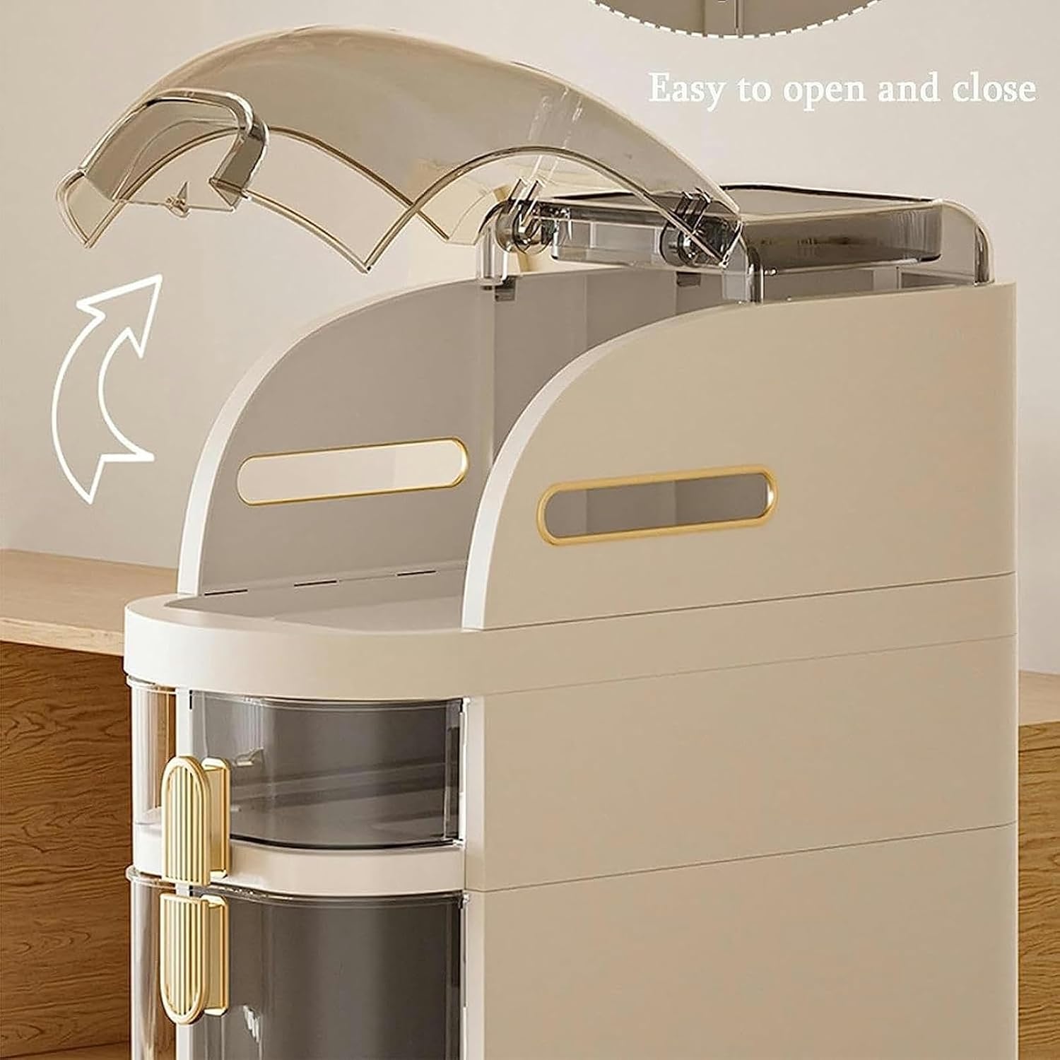 Bathroom Narrow Cabinet Floor Storage Organizer Narrow Dresser Small Bathroom Storage Cabinet Toilet Paper Holder 2/3/4 Tier Thin Toilet Vanity Cabinet for Home Bathroom Kitchen ()