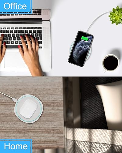 Miniatura 9 de Cargador inalámbrico - NANAMI - Juego de almohadillas de carga inalámbrica rápida compatible con iPhone 15/14/13/12/11 Pro/XS Max, cargador de