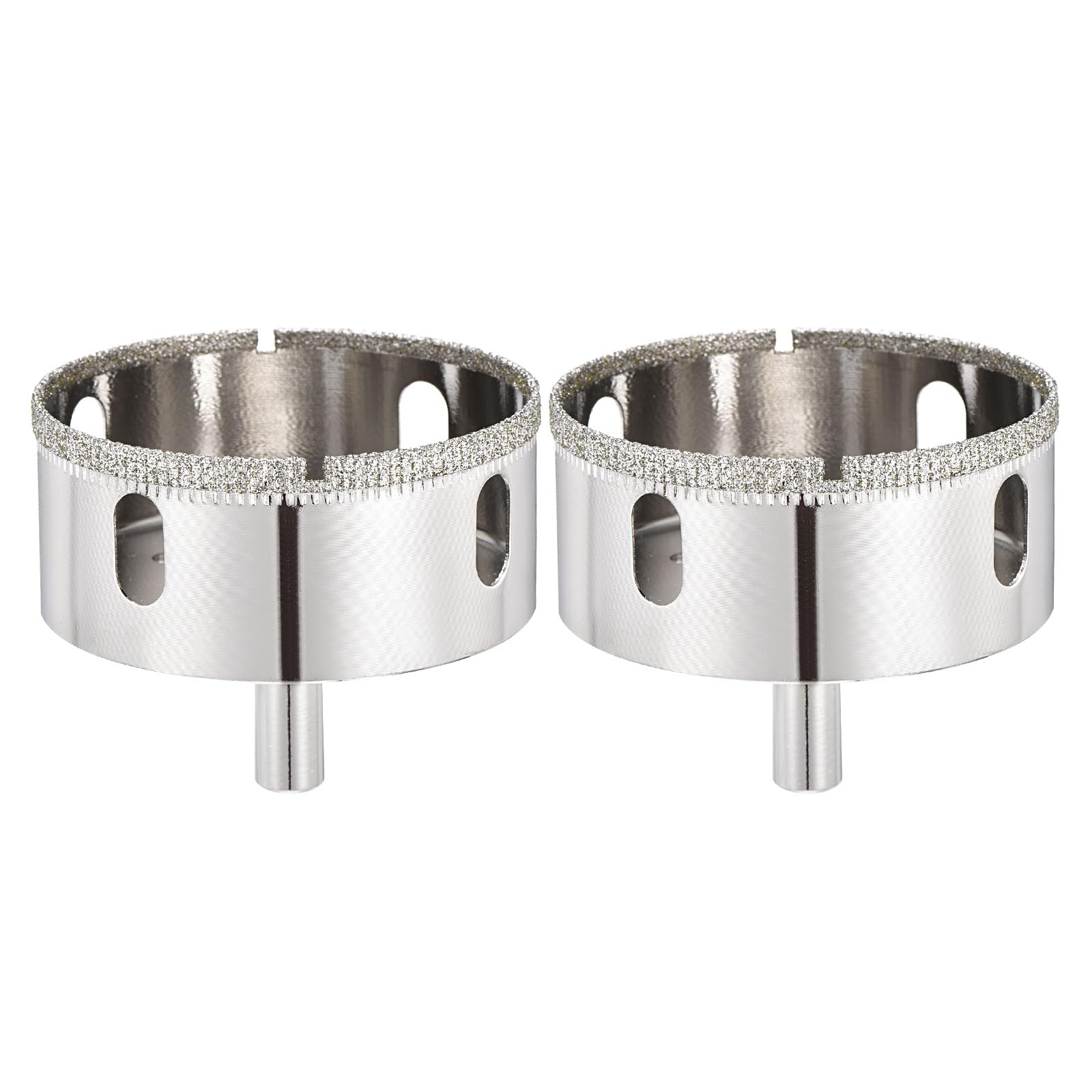 PATIKIL 2pcs 2-3/4" (70mm) Diamond Hole Saw, Glass Diamond Hole Cutters Hollow Core Drill Bits for Fiberglass, Tile, Porcelain, Ceramic