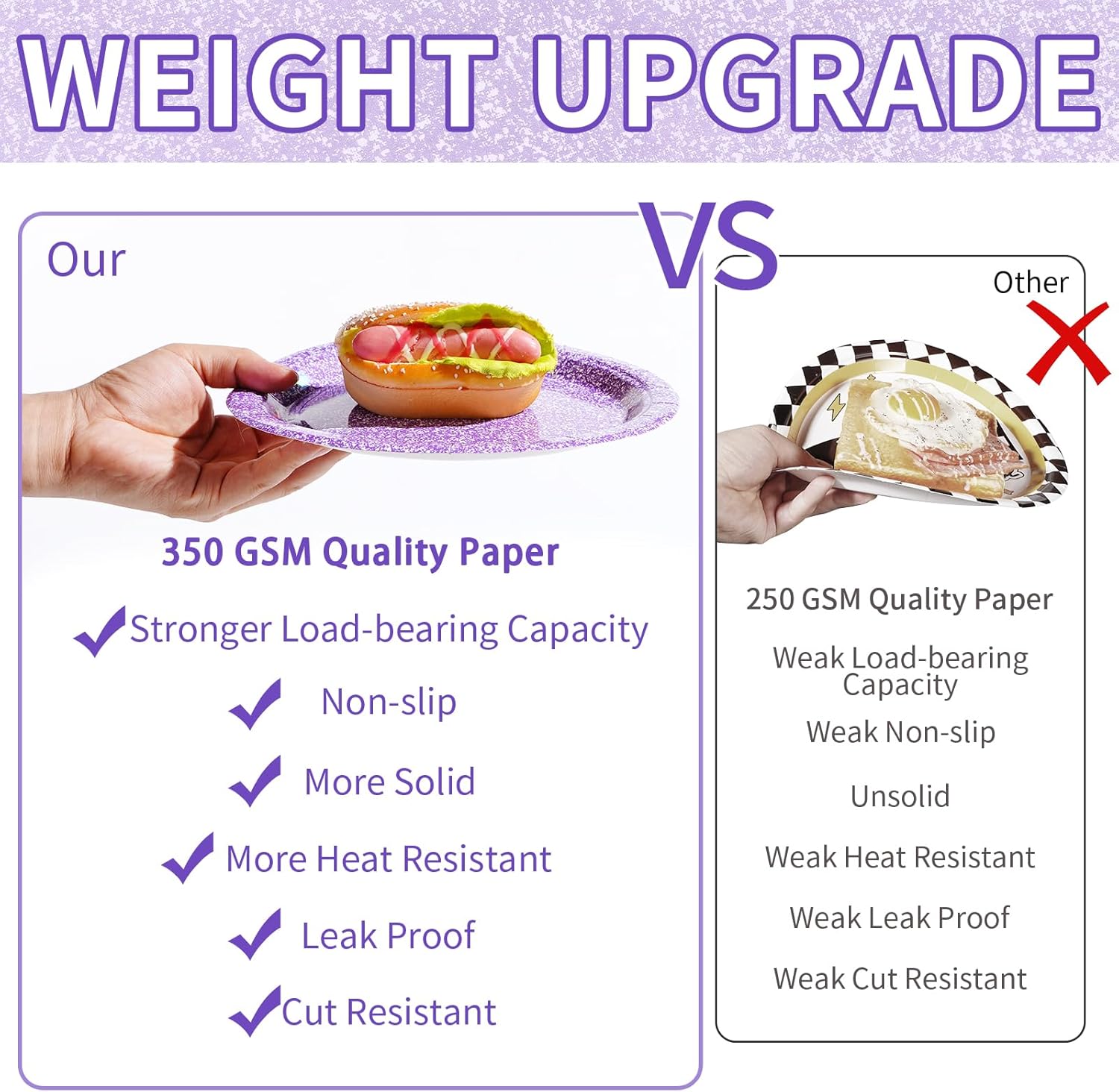 Grencian 96Pcs Purple Party Supplies Holographic Rainbow Purple Plates and Napkins Sets Iridescent purple Birthday Decorations for Girls Women Sprinkle Wedding Anniversary Party Favors Serves24