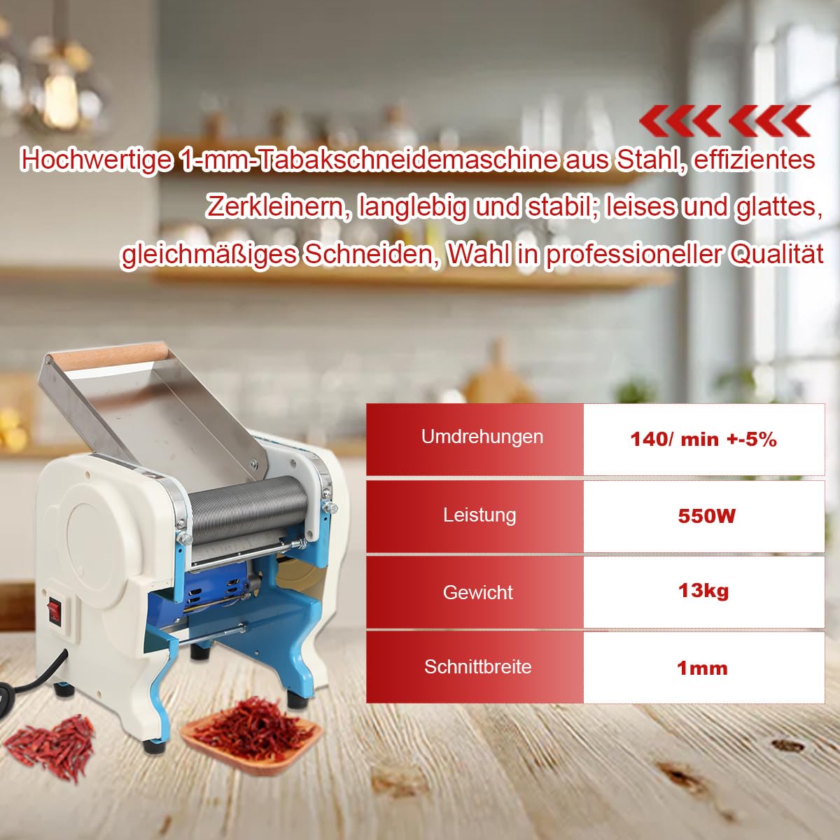 Elektrische Tabakschneider Shredder Zerkleinerungsmaschine 550W 1mm | Startseite Kommerzielle Elektrisch Trockene Chili Schneidemaschine, Rauchbrecher Kräuterscheider