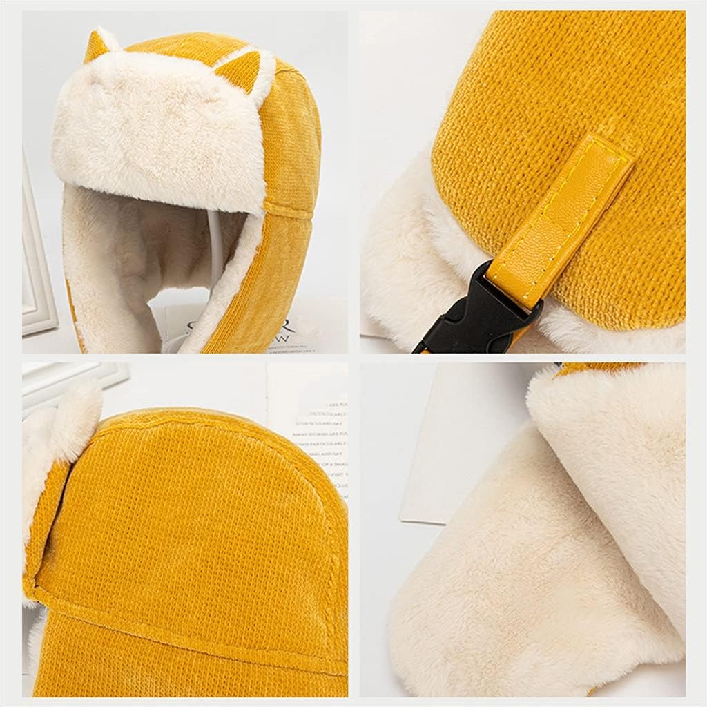 Winter Warm Earmuffs Windproof Cap Lei Feng Cap Thicken Ear-flapped Hat Plush Cotton(Black-JoJo's Bizarre Adventure1)