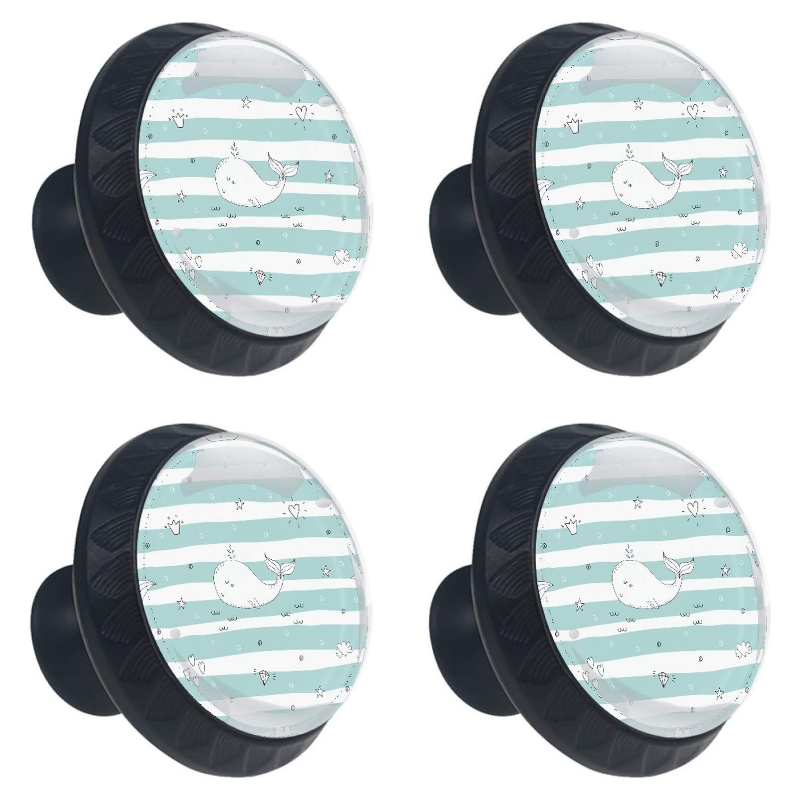 Bouton de meuble en verre de 30 mm motif étoile diamant chic