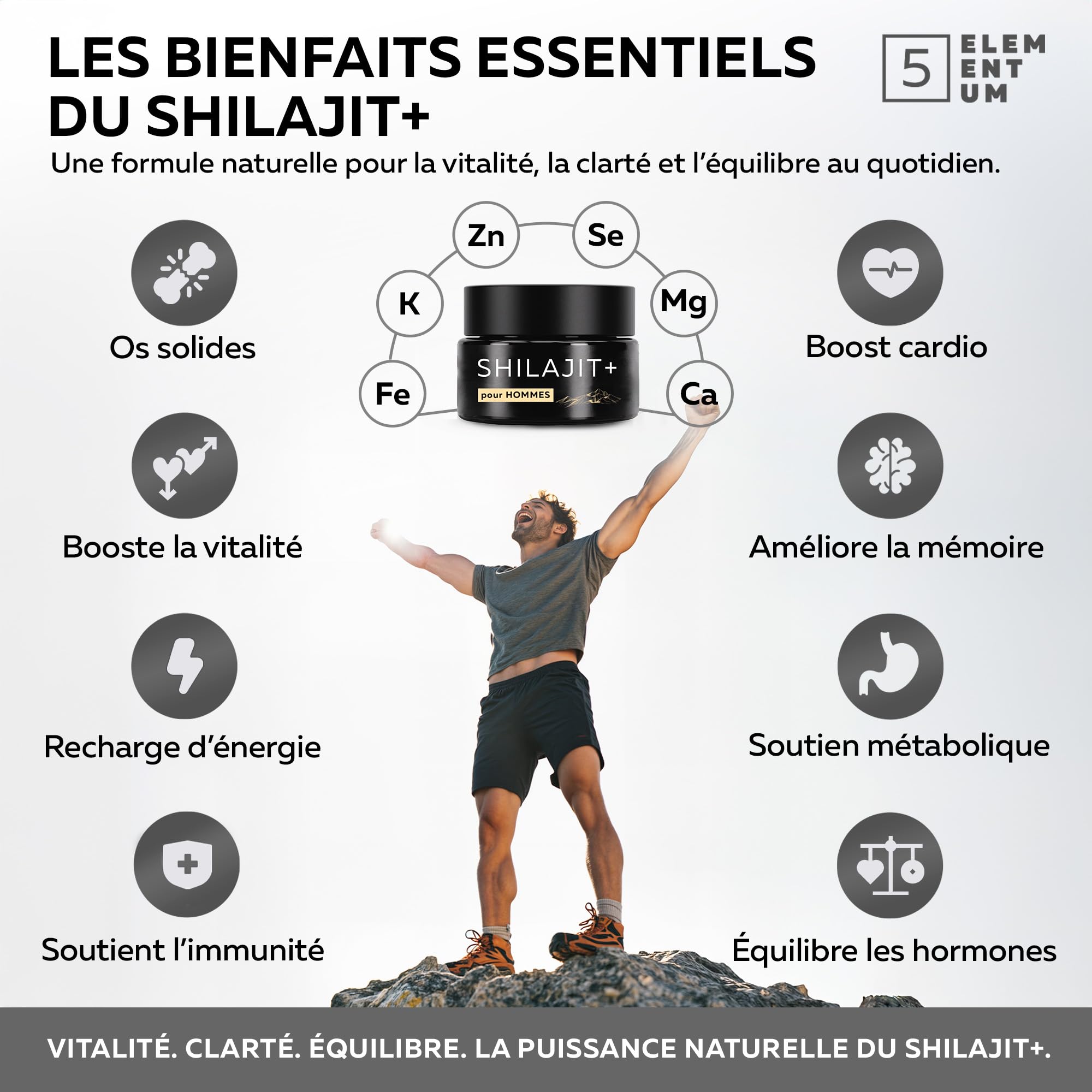 Shilajit Himalaya pour Hommes – 100 g (2x50 g) Résine Pure avec 82 % d’Acide Fulvique | Mumijo Naturel Hautement Concentré | Résine de Shilajit Himalayenne + Cuillère Doseuse 500 mg