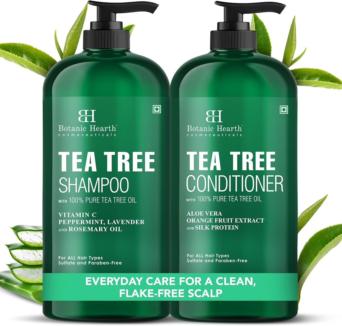 Botanic Hearth Tea Tree Shampoo And Conditioner Set - 16 Fl oz Each