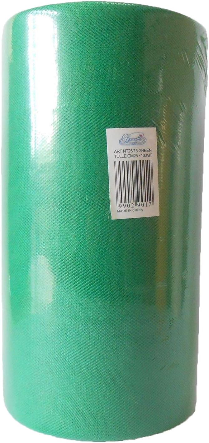 Tulle Spool Roll Grass Green 25 cm x 100 Metres