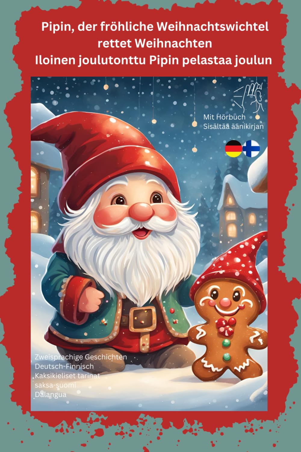 Pipin der fröhliche Weihnachtswichtel rettet Weihnachten; Iloinen tonttu Pipin pelastaa joulun: Zweisprachiges Bilderbuch deutsch-finnisch; Kaksikielinen kuvakirja saksa-suomi