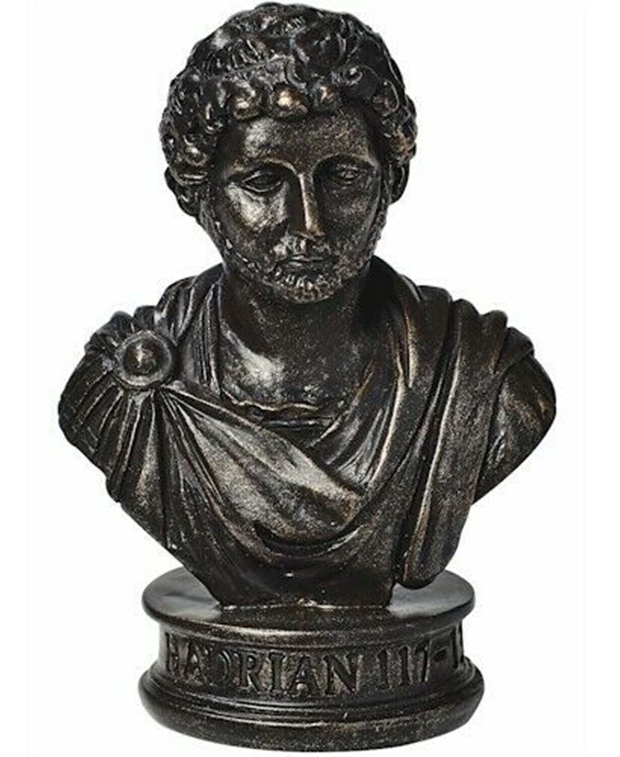 Westair Bronze Miniature Emperor Hadrian Coloured Bust 2.5" X 1.75"