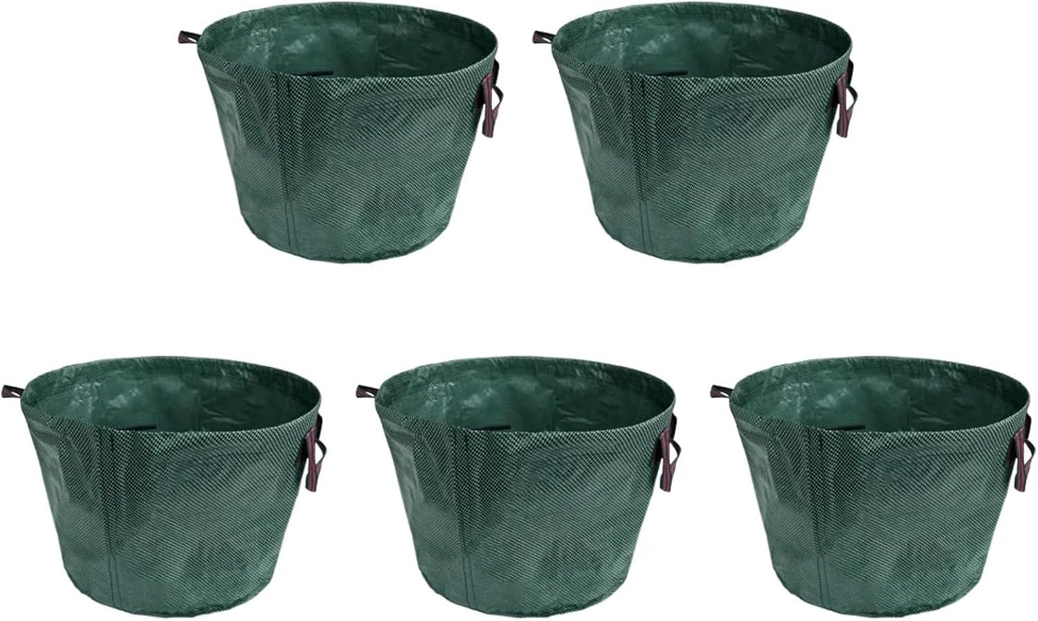 50L Foldable Garden Waste Bag Waterproof Yard Leaf Sack Light Camping Trash Can Collect Leaves Debris Storage(2PCS)