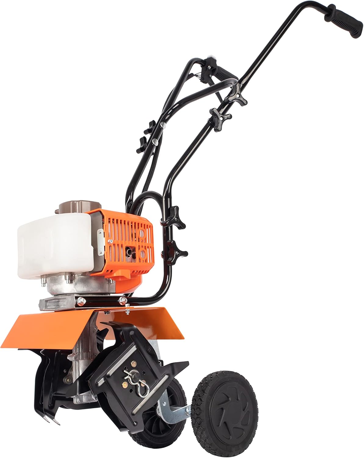 PROYAMA 12-inch 42.7cc 2-Stroke Portable Gas Garden Tiller Cultivator with Adjustable Depth : Garden & Outdoor