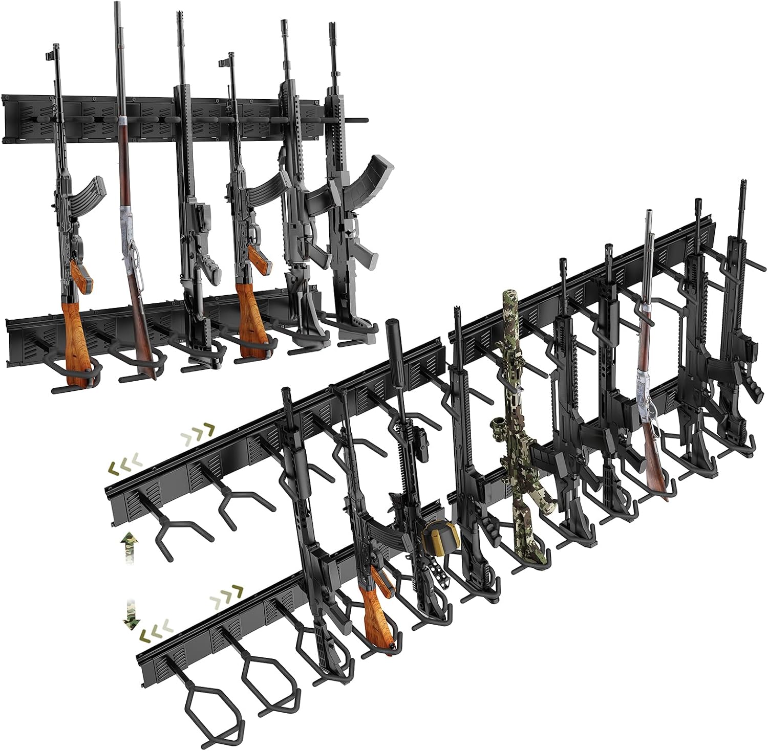 JBBTOOL Indoor Gun Racks, 18slot Upgraded Heavy Duty Steel