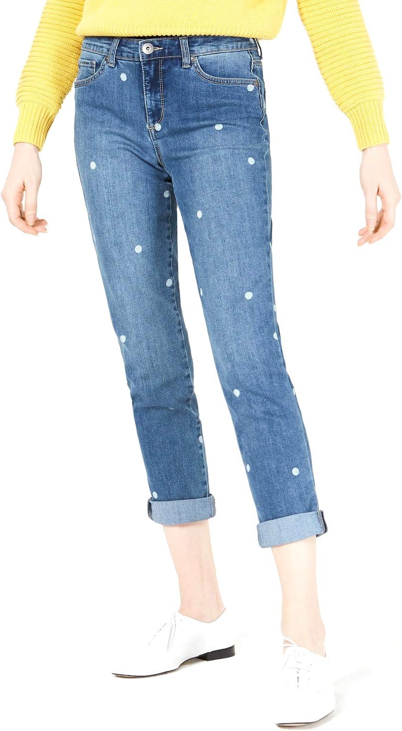 Maison Jules | Dot-Printed Cuff Boyfriend Jeans | Bailey Wash