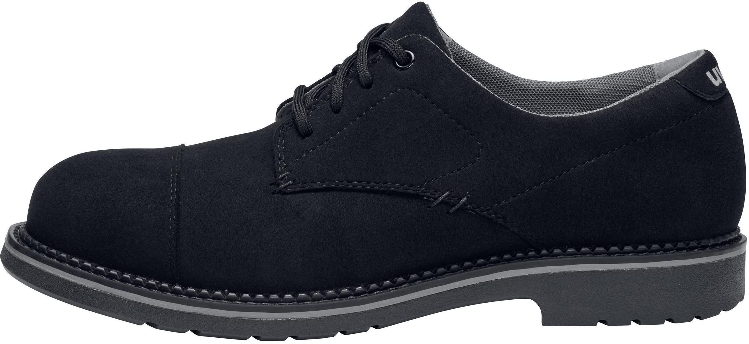 Uvex 1 Zapatos de seguridad con puntera de acero, zapatos de trabajo resistentes y transpirables S3 SRC, unisex, color negro, talla 47