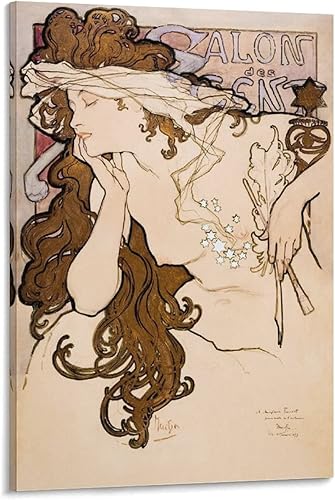 Alphonse Mucha Art - Póster de pintura vintage, póster de movimiento moderno, arte de habitación, arte estético, arte de pared, decoración de pared,