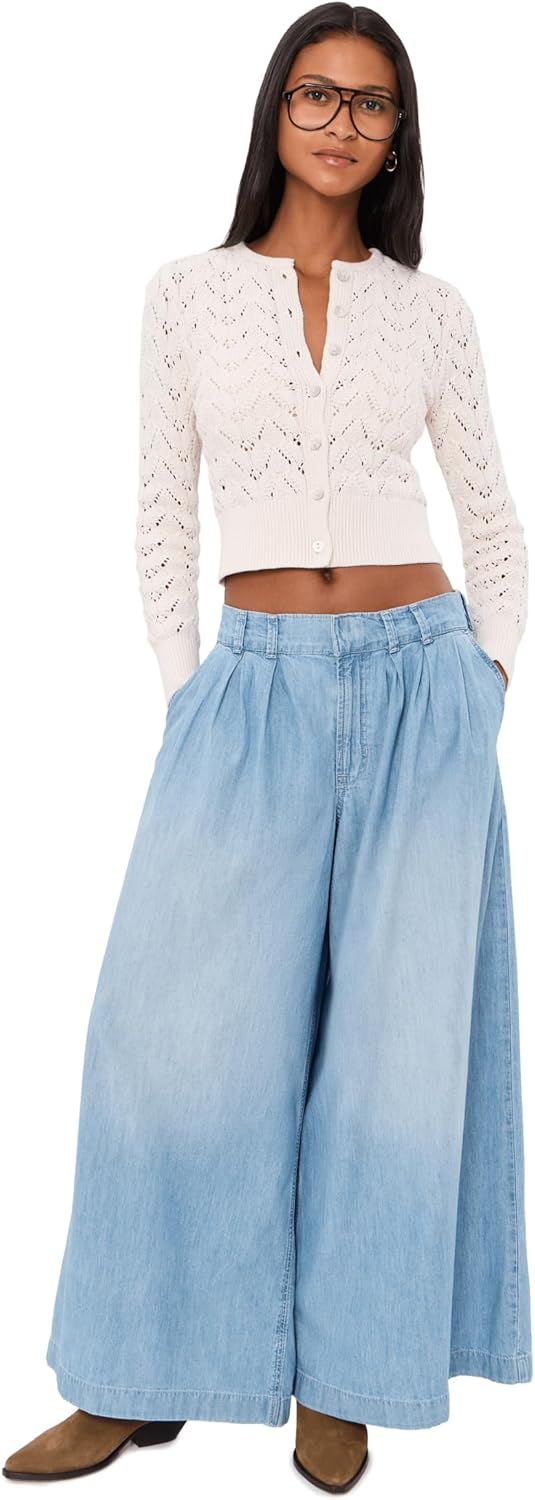 Free People Womens We The Free Scout Wide-Leg Jeans