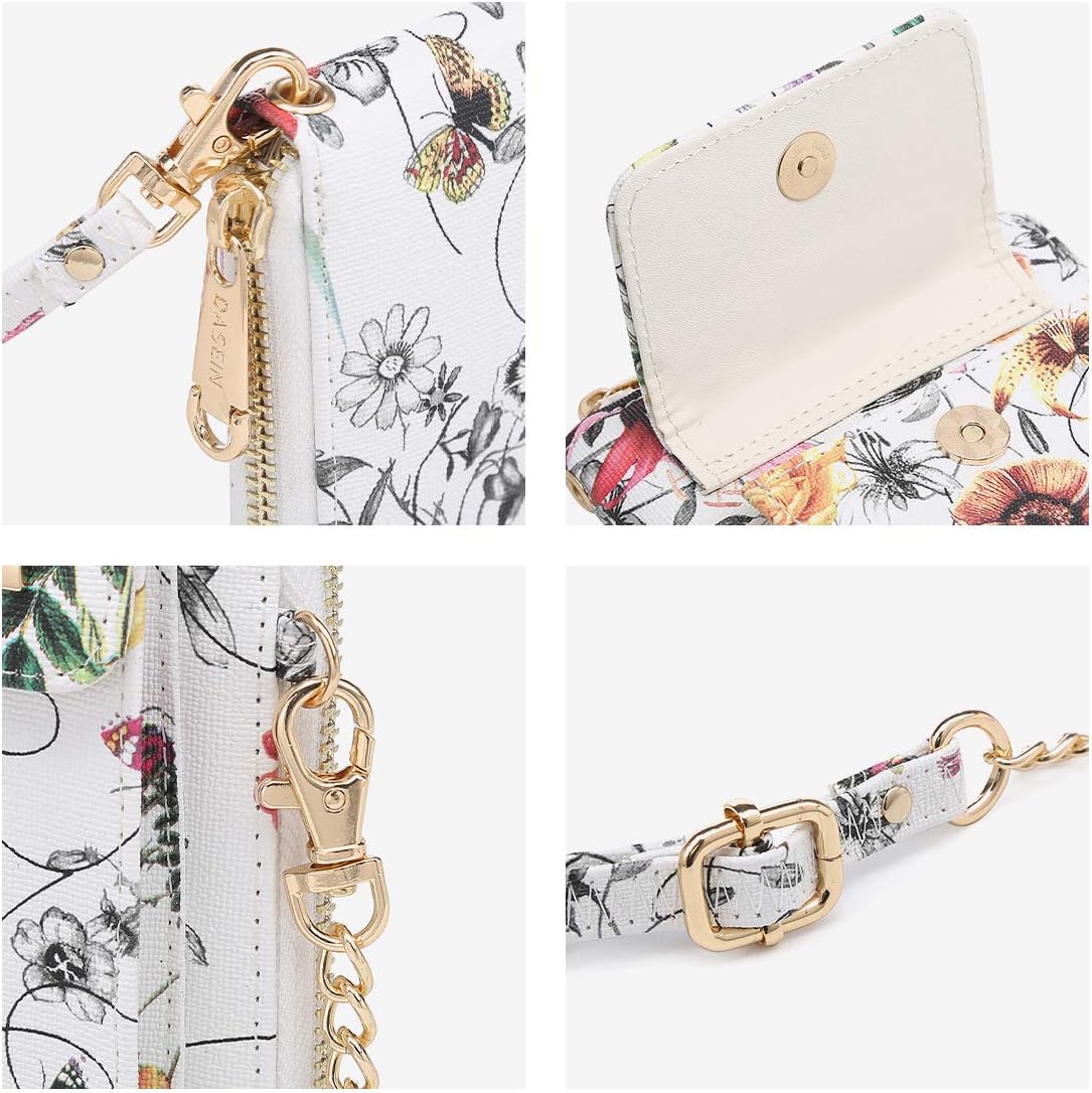 Dasein Crossbody Bag Phone Purse Handbag for Women Shoulder Bag Credit Card Wristlet Wallet with Multi Pockets - Image 6
