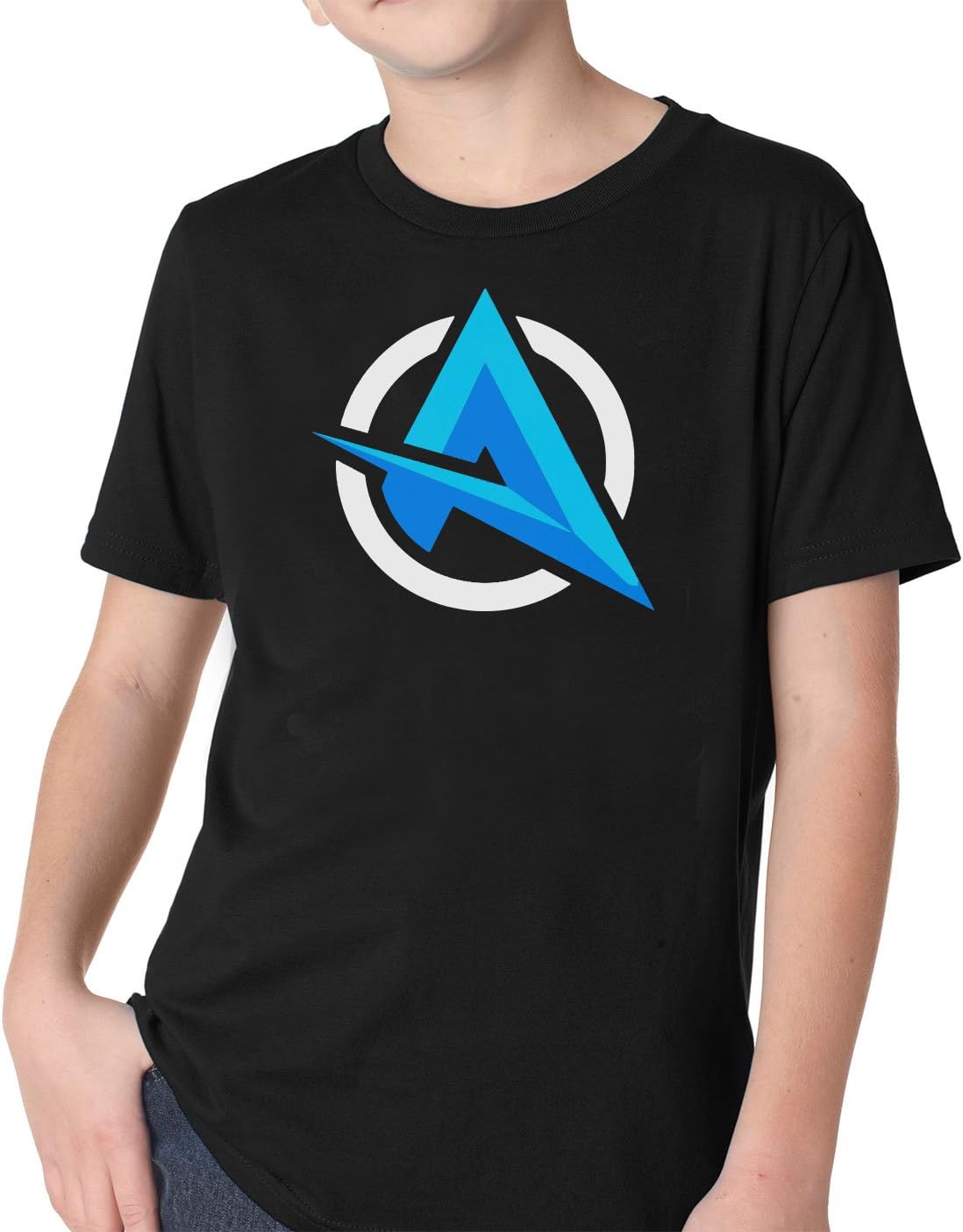 Ali-A Black T-Shirt Top Tee - Game Internet Online Video Gamer Streamer Commentary Vlogger Live Stream Youtuber You Tube Gameplay Logo Gifts Presents