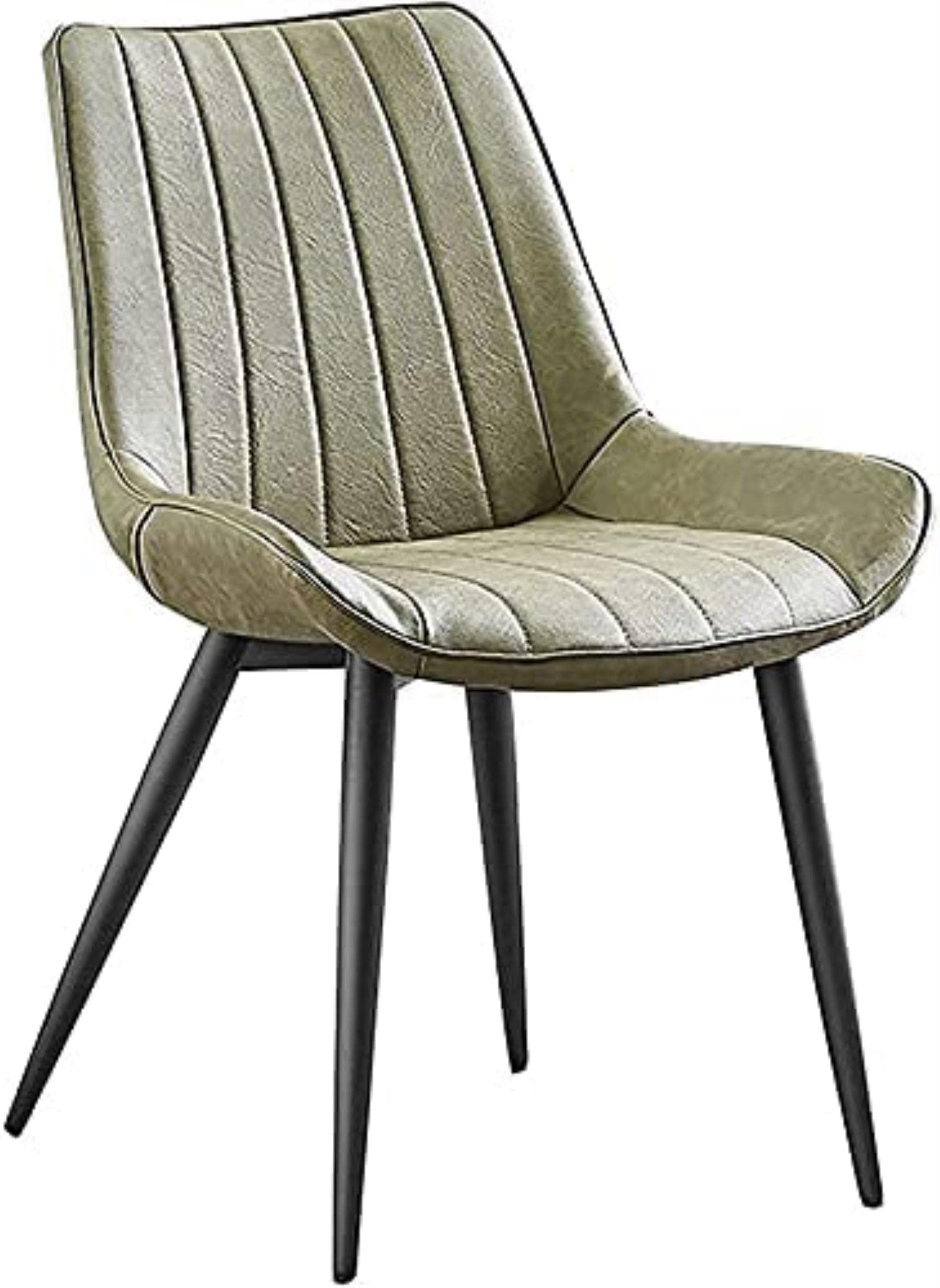 Chaise de salle à manger en cuir au dossier confortable pour éliminer la fatigue