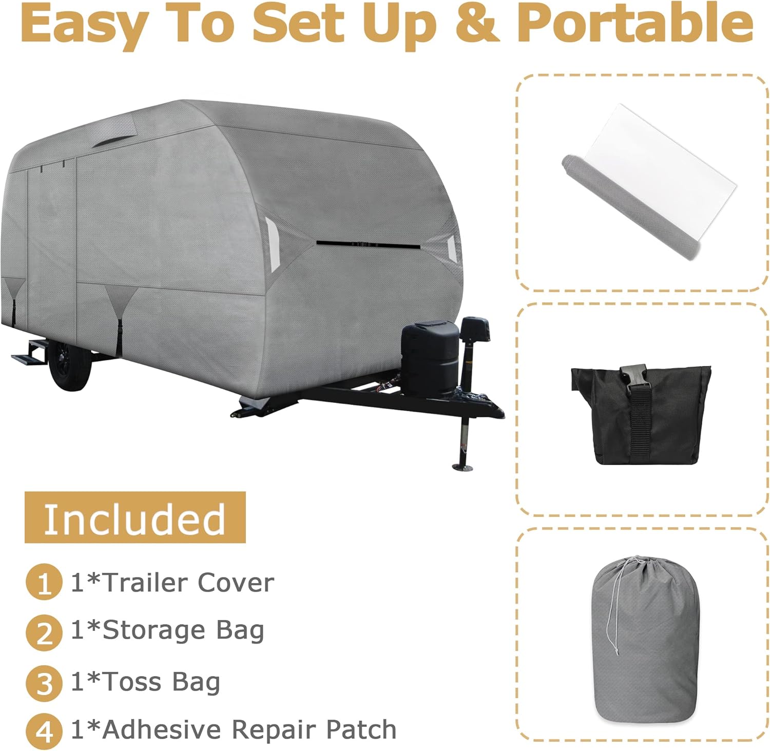 Buy Leader Accessories Travel Trailer Cover RPod Cover, Fits RP179