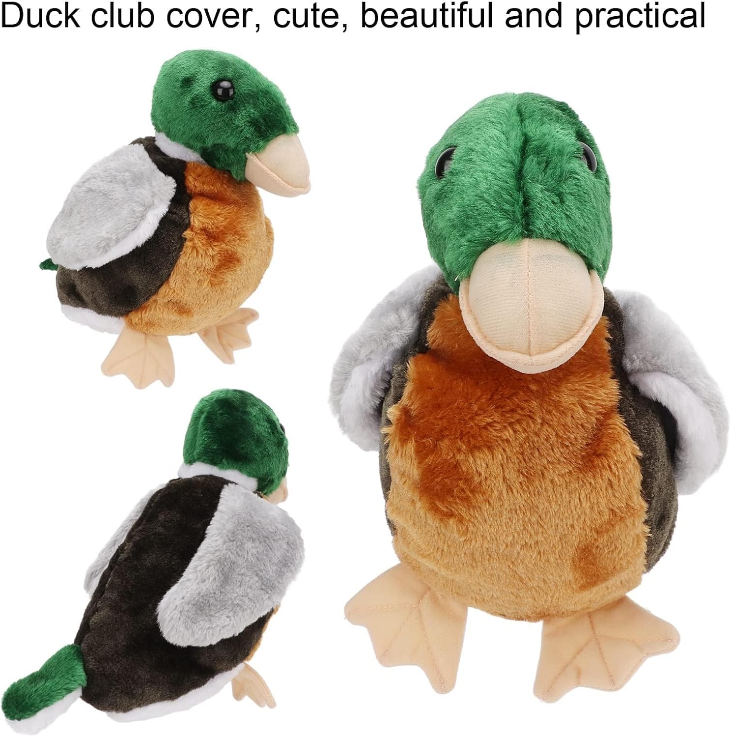 Golf Club Head Cover, Universal Plush Cloth Golf Club Head Cover Creative Animal Duck Golf Club Cover Driver Headcover for Golfer Lovers