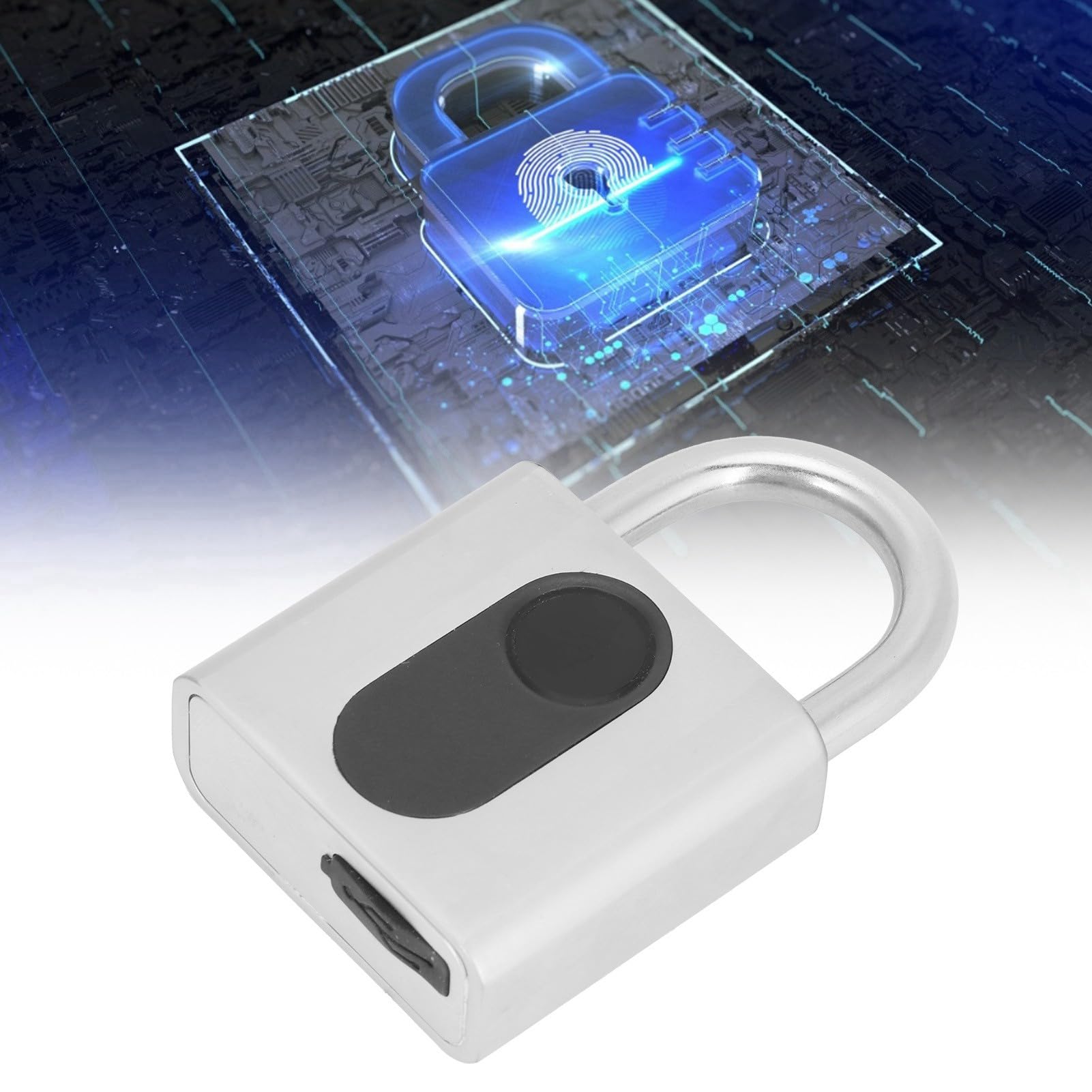 Candado Bluetooth con huella dactilar inteligente, conjunto de bloqueo de aplicación de teléfono para dormitorio y almacén