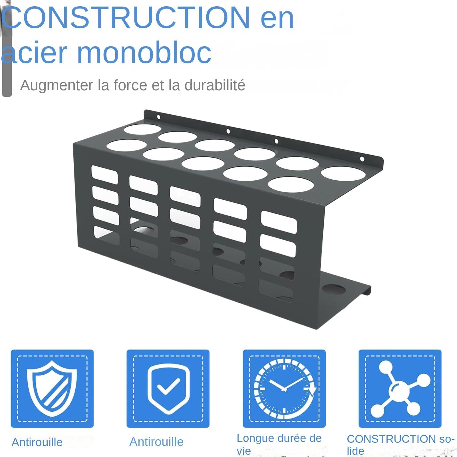 Support Mural Cartouche Silicone Support De Tube De Calfeutrage En Acier Support De Rangement Pour Tube De Silicone Organisateur D'outils De Calfeutrage Tube De Rangement