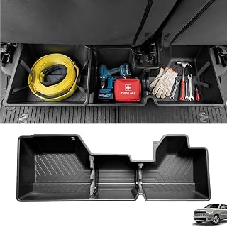Under Seat Storage Box for Ram 1500 2019-2026 Crew Cab | Rear Underseat Organizer, Compatible with Dodge Ram Without Factory Storage Tray, Hidden Truck Tool Storage Bin, Accessories