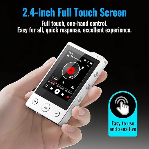 Miniatura 2 de Reproductor MP3 de 64 GB con altavoz, reproductor de música Bluetooth portátil Phinistec con altavoz HD integrado, radios FM de aleación de